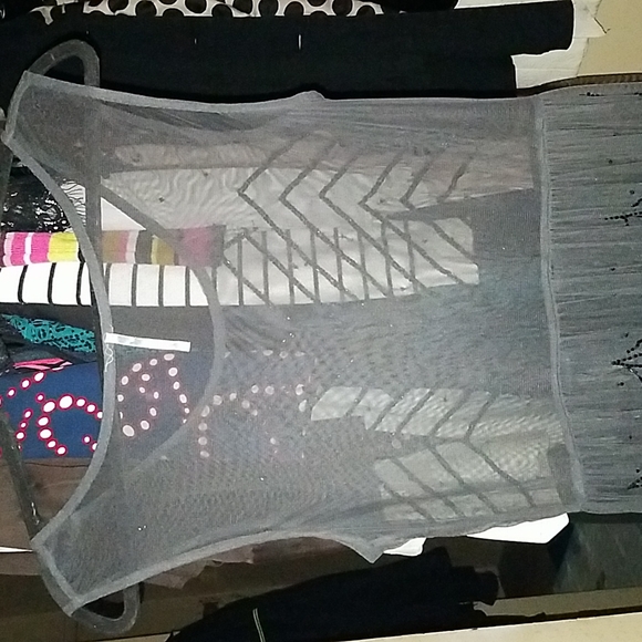 Free People sheer beaded dress Sz Sm - Picture 7 of 9